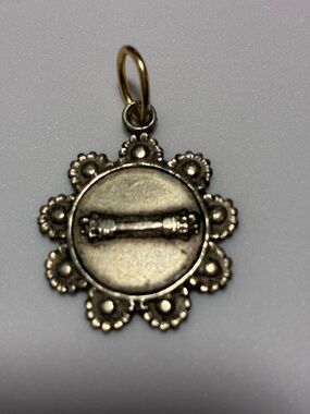 Gold-Tone Floral Medallion Pendant Charm - Women Accessories